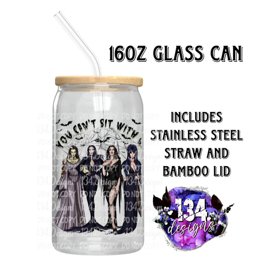 Ghouls of Halloween Glass Can